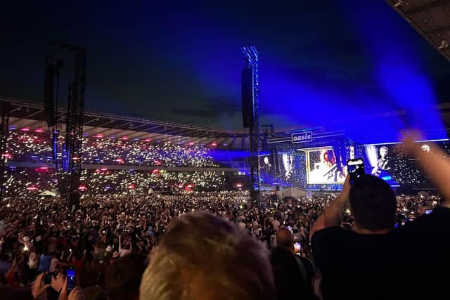 Stuart MacPherson's view from the stands at Murrayfield as Oasis performed in 2025
