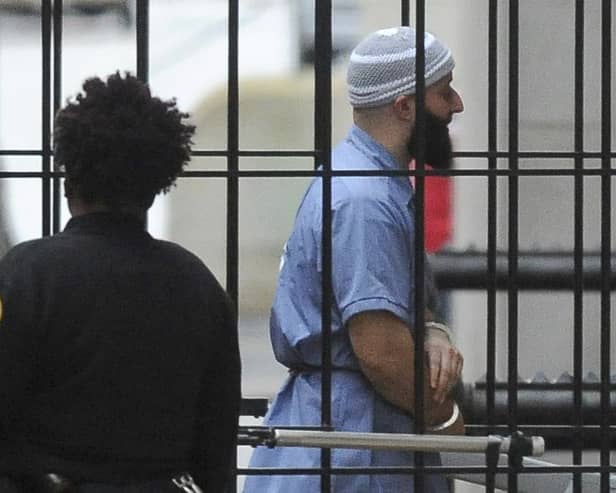 Adnan Syed at a court hearing in February