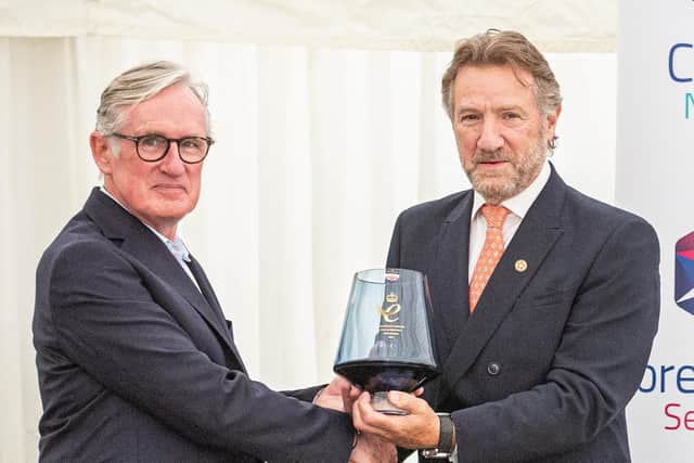 Steve Rick, Forensic Analytics’ Edinburgh-based CEO, receives the Queen's Award for Enterprise: Innovation from the Lord Lieutenant of Hertfordshire.