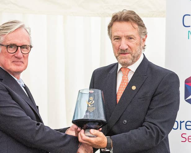 Steve Rick, Forensic Analytics’ Edinburgh-based CEO, receives the Queen's Award for Enterprise: Innovation from the Lord Lieutenant of Hertfordshire.