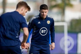 Kevin Nisbet during Scotland training at La Finca Resort, Spain. (Photo by Jose Breton / SNS Group)
