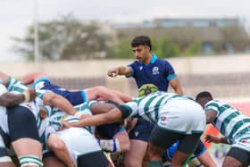 Co-captain Ben Afshar scored two tries in Scotland's win. Credit: Antony Munge/World Rugby
