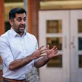 Health Secretary, Humza Yousaf talks to the media during a visit to Liberton Hospital in Edinburgh in January re date: Tuesday January 11, 2022.