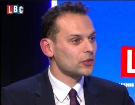 Josh Simons speaks to LBC radio. Image: LBC/X.