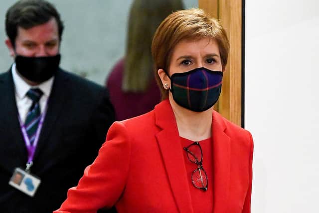 First Minister Nicola Sturgeon arrives to give evidence to the Committee on the Scottish Government Handling of Harassment Complaints, at Holyrood in Edinburgh.
