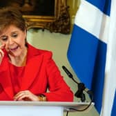 Nicola Sturgeon announcing her resignation as First Minister at a Bute House press conference on 15 February