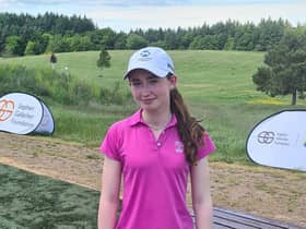 North Berwick's Grace Crawford after her win in the Stephen Gallacher Foundation Vase at Castle Park.