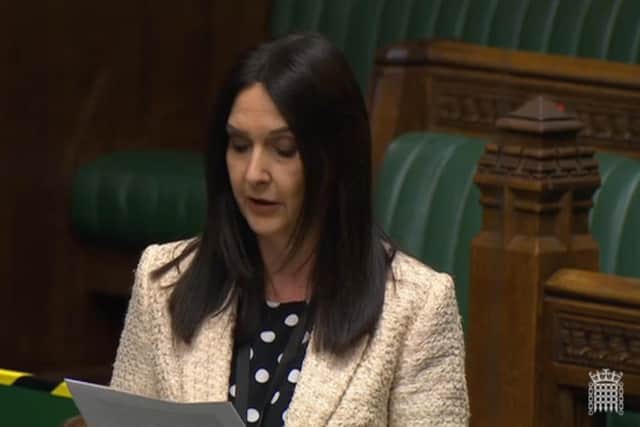 SNP MP Margaret Ferrier in the House of Commons on Monday during a debate on the coronavirus response.