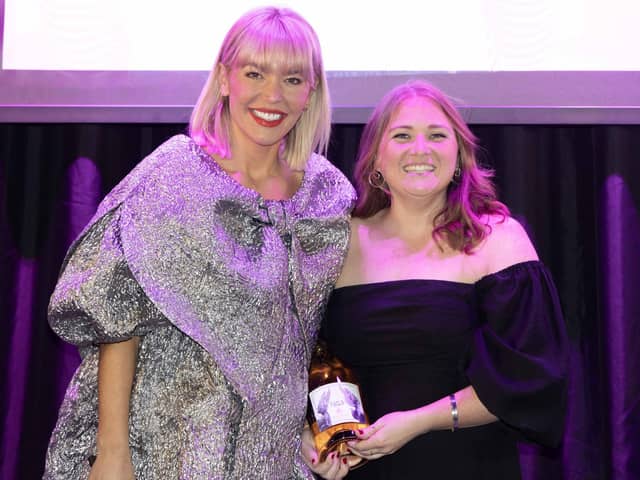 Danni Menzies, host of the Scottish Influencer Awards, with Laura Young, who is also known as 'Less Waste Laura,' after the climate activist and environmental scientist was named Scottish Influencer of the Year. Picture: Gerardo Jaconelli