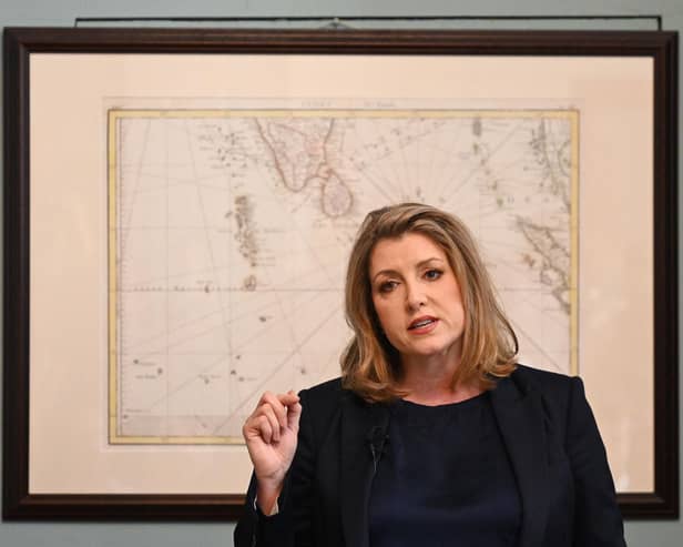 Penny Mordaunt speaks during an event to launch her campaign to be the next leader of the Conservative Party  (Photo by Leon Neal/Getty Images)