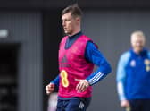 Blackburn Rovers defender Dominic Hyam is put through his paces at a first Scotland training session , with the late call-up now in the mix for Saturday's Euro 2024 qualifying opener at home to Cyprus. (Photo by Ross MacDonald / SNS Group)