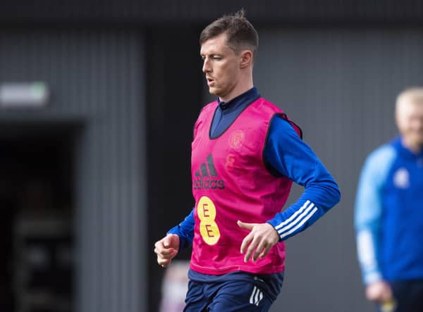 Blackburn Rovers defender Dominic Hyam is put through his paces at a first Scotland training session , with the late call-up now in the mix for Saturday's Euro 2024 qualifying opener at home to Cyprus. (Photo by Ross MacDonald / SNS Group)