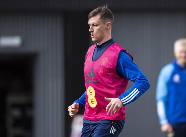 Blackburn Rovers defender Dominic Hyam is put through his paces at a first Scotland training session , with the late call-up now in the mix for Saturday's Euro 2024 qualifying opener at home to Cyprus. (Photo by Ross MacDonald / SNS Group)