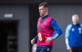 Blackburn Rovers defender Dominic Hyam is put through his paces at a first Scotland training session , with the late call-up now in the mix for Saturday's Euro 2024 qualifying opener at home to Cyprus. (Photo by Ross MacDonald / SNS Group)