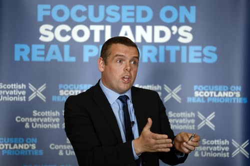 Scottish Conservative leader Douglas Ross played a key role in Humza Yousaf's downfall (Picture: Jeff J Mitchell/Getty Images)
