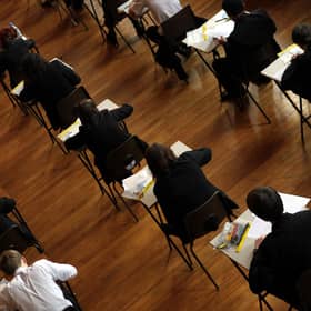 Pupils sitting an exam