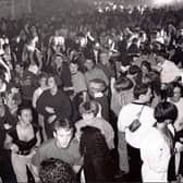 The rave has landed: When around 5,000 ravers packed the terminal building at Prestwick Airport with it claimed the parties helped to fund the building of the airport rail link to Glasgow. PIC: Ricky McGowan/Streetrave.