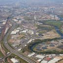 An aerial view of urban regeneration company Clyde Gateway