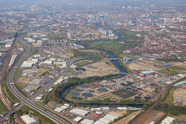 An aerial view of urban regeneration company Clyde Gateway
