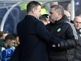 Rangers manager Michael Beale (left) and Celtic boss Ange Postecoglou are closing in on January transfer targets.  (Photo by Rob Casey / SNS Group)