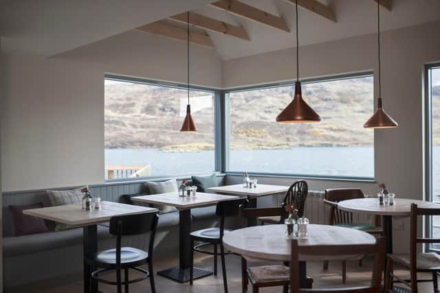 The Restaurant at Kylesku Hotel specialises in local produce, including seafood.