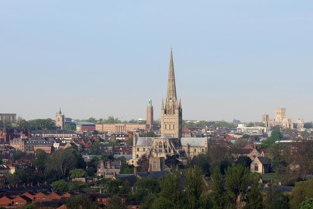 The average cost for a one-hour stay in Norwich is £6.73, ranking it third place on the league table.