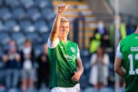 Josh Doig hs been given the thumbs up to push for a return to Hibs' starting line-up. Photo by Ross MacDonald / SNS Group