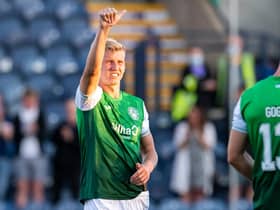 Josh Doig hs been given the thumbs up to push for a return to Hibs' starting line-up. Photo by Ross MacDonald / SNS Group