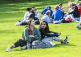 PIC LISA FERGUSON Edinburgh University Students stockstudents, education, stock, freshers, george square, reading, library, edinburgh uni, graduate, student, books, walkimg, sitting, groups, 