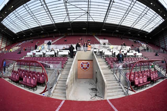 Tynecastle has two sets of Uefa standard changing rooms, medical facilities, tunnels and technical areas.