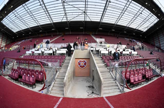 Tynecastle has two sets of Uefa standard changing rooms, medical facilities, tunnels and technical areas.