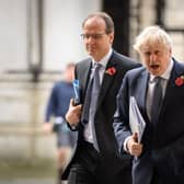 Martin Reynolds, left, Boris Johnson's former principal private secretary in November 2020, alongside the former prime minister. Picture: Leon Neal/Getty Images