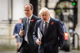 Martin Reynolds, left, Boris Johnson's former principal private secretary in November 2020, alongside the former prime minister. Picture: Leon Neal/Getty Images
