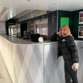 Mia McCallum in the buffet car. Picture: Fergus McCallum