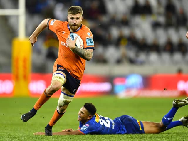 Edinburgh's Luke Crosbie on the attack against Stormers in the United Rugby Championship quarter-final in Cape Town. (Photo by Ashley Vlotman/Gallo Images)