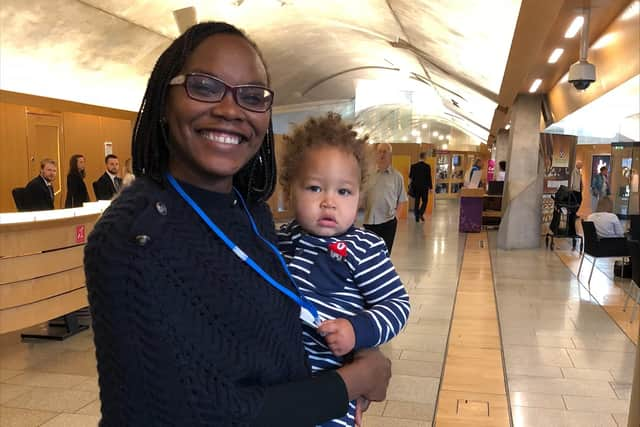 Dr Ndalinoshisho Liita-Iyaloo Cairney with her baby