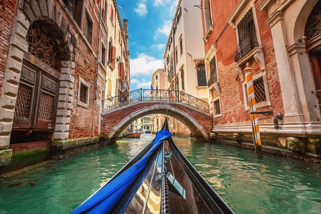 Venice, Italy - the perfect way to explore the city is to take a gondola ride through the canals.