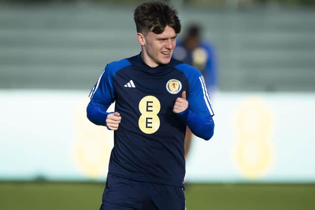 Scotland's Ben Doak during an Under-21's training session at the Oriam, on October 11, 2023, in Edinburgh, Scotland. (Photo by Paul Devlin / SNS Group)