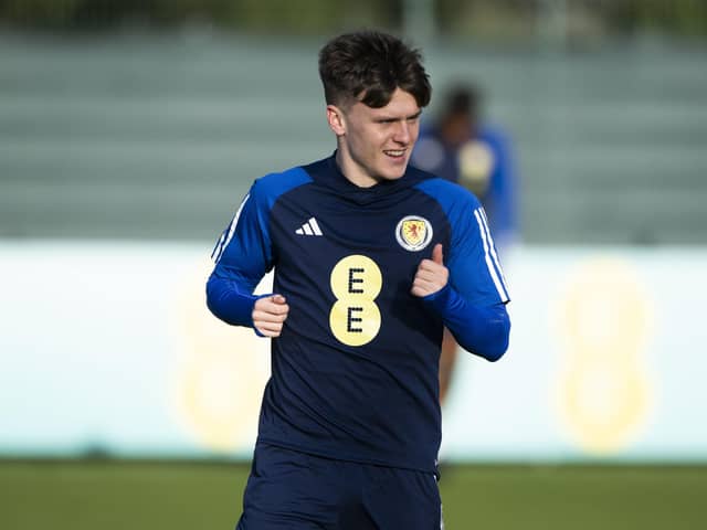 Scotland's Ben Doak during an Under-21's training session at the Oriam, on October 11, 2023, in Edinburgh, Scotland. (Photo by Paul Devlin / SNS Group)