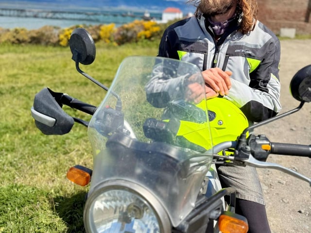 Keith on motorbike