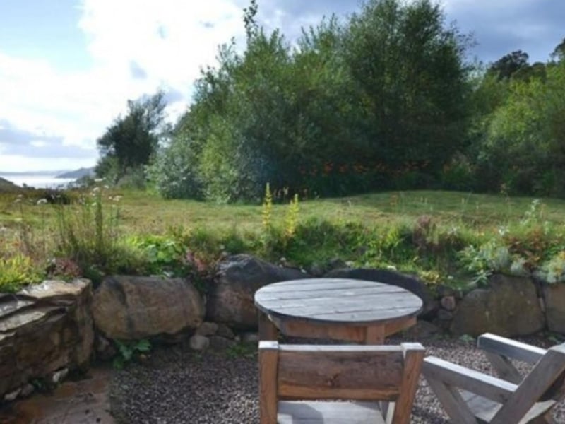 The view from the outdoor seating area.