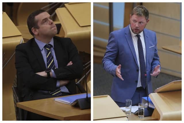 Douglas Ross, leader of the Scottish Conservatives, sacked Jamie Greene as justice spokesperson.