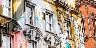 The Megaro Hotel, London, is easy to spot thanks to its paint-splattered mural frontage, plus it’s right opposite the St Pancras Station clock tower. Pic: Contributed