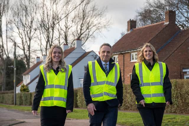 (L-R) Katy Ralph, COO at Ralph Sayer, MSP Alex Cole-Hamilton, Tzana Webster, Head of Estate Agency at Ralph Sayer