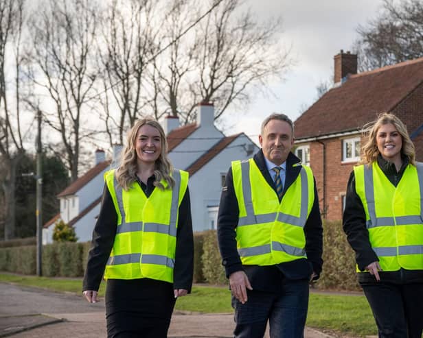 (L-R) Katy Ralph, COO at Ralph Sayer, MSP Alex Cole-Hamilton, Tzana Webster, Head of Estate Agency at Ralph Sayer