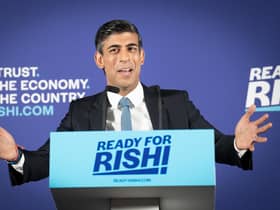Rishi Sunak at the launch of his campaign to be Conservative Party leader