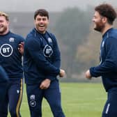 Sean Maitland, centre, returned to Scotland training this week. Picture: Craig Williamson/SNS
