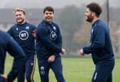 Sean Maitland, centre, returned to Scotland training this week. Picture: Craig Williamson/SNS