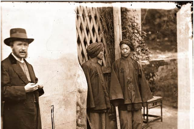 John Thomson with two Manchu soldiers, 1871. Credit: Wellcome Library, London.