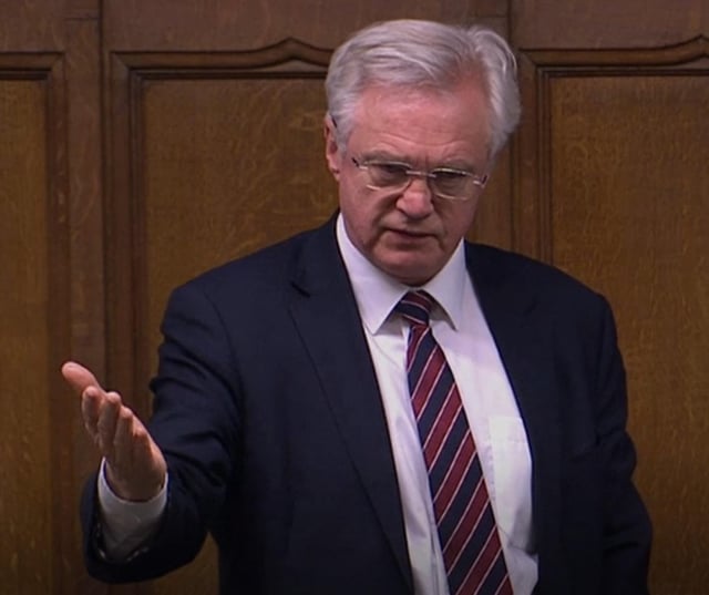 Conservative MP David Davis spoke in the House of Commons yesterday.